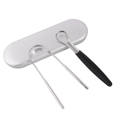 China Wholesale OEM Tongue Scraper Remover Stainless Steel Convenient Set For Adults for sale