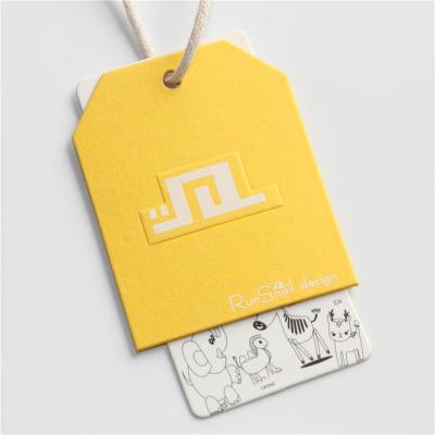 China Customizable Custom Cardboard Paper Label Clothing Tag Label Clothing Hanger for sale