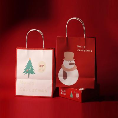 China Recyclable Gift Paper Packaging Bag Custom Design With Your Own Logo Flat Handle Takeaway Carry Out Paper Bag for sale