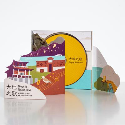 China Handmade Hot Sale Personalized Folding Card Box Cardboard Packaging DVD VCD Disco Box for sale