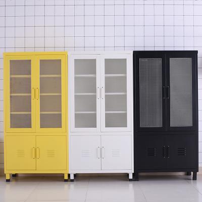 China Breathable Metal Kitchen Metal Locker Cabinet Mesh Door Sideboard Belt Feet for sale