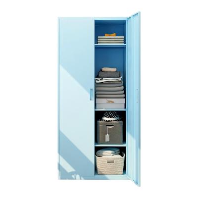 China (Other) Clothes Storage Metal Wardrobe Closet Adjustable Universal Steel Hanging Cabinet 1-2 Door for sale