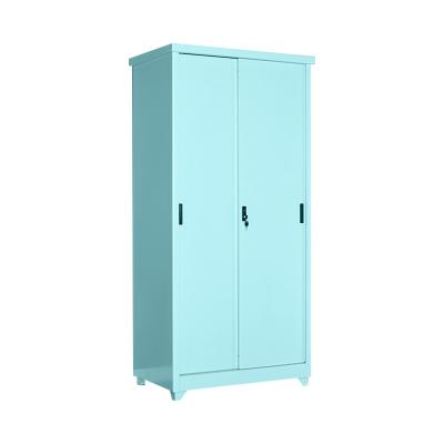 China Environmental Friendly Metal Steel Collapsible Sliding Malfunction Bedroom Wardrobe Cabinet for sale