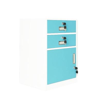 China Traditional Design Fashion Two Drawers And One Door Metal Desktop Dental Cabinet for sale