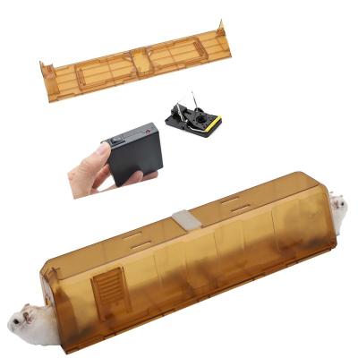 China Viable Mouse Trap Station With 2pcs Snap Traps Mice Snap Trap Station With Plastic Alarm Rat Check Traps for sale