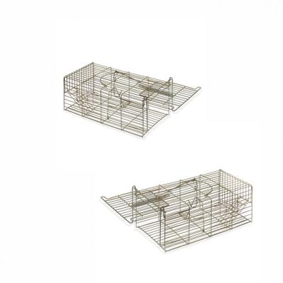 China Galvanized Viable Metal Mouse Rat Cage Live Animal Catcher Humanitarian Pest Control Trap for sale