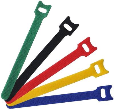 China Custom Stensile Logo Self-Locking Clamp With Hook Fasteners Strong Strength And Loop Back To Back Cable Ties for sale