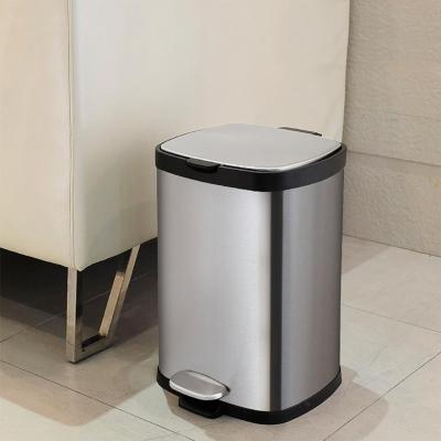 China 6l 12l 20l Stainless Steel Hotel Room Trash Bin Kitchen Viable Indoor And Office Household Trash Can And Bathroom Waterproof Trash Can for sale