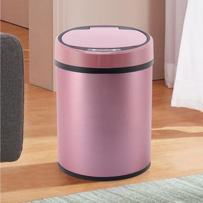 China Sustainable Modern Style Custom Stainless Steel Automatic Smart Kitchen Led Trash Can for sale