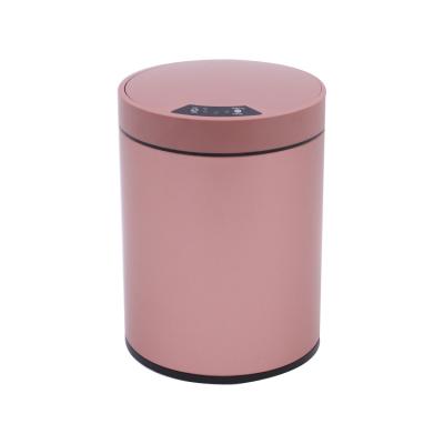 China Art Decor Sustainable Shape Bathroom Intelligent Led Induction Trash Can for sale