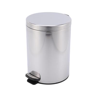 China Durable High Quality Indoor Decorative Stainless Trash Bin Covers 8 L Trash Can for sale