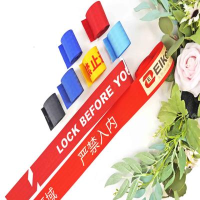 China Multi-color High Quality High Quality Customizable LOGO Polyester Photoresist Webbing For Isolation Area for sale