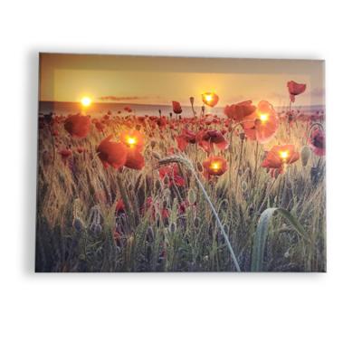 China Wholesale Realistic Flower Home Wall Art Painting Canvas Decor Gifts LEDs for sale