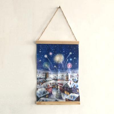 China Realistic Hand Painted Decorative Canvas Yarn Hanging Painting for sale