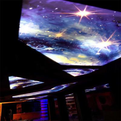 China Artistic Living Room Interior Stretch Ceiling Film Soft Material Ceilings Decor for sale