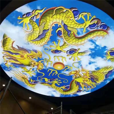 China Artistic Ceilings Factory ODM PVC 3D Decorative Ceiling Wallpaper For Commercial Decor for sale