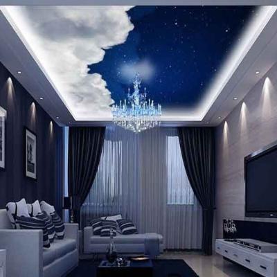 China Artistic Ceiling Tile Bedroom Ceilings Night Sky Print Infinity Decorative Film for sale