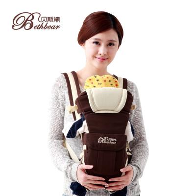 China 2016 multifunctional infant bethbear sling backpack baby carrier with free size good quality for sale