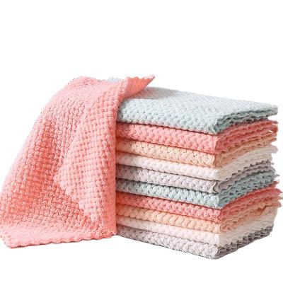 China Sustainable Fast Shipping Kitchen Cleaning Soft And Comfortable Reusable Fiber Towel And Dishcloth for sale