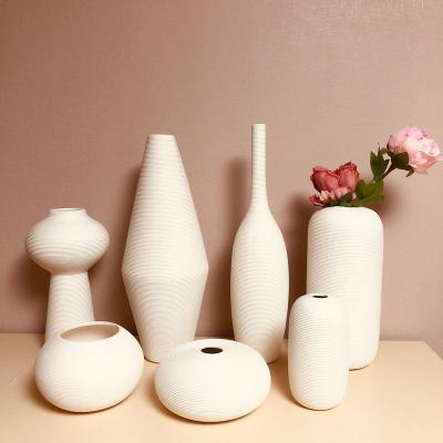 China Modern Interior Decorations Discount Morden Luxury Ceramic Porcelain Vases  Contemporary Ceramic flower pot  multi-color size home wedding decor for sale