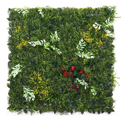 China Outdoor indoor decoration High quality plastic artificial boxwood panel topiary hedge plant green hedge artificial grass wall panel for garden decoration for sale