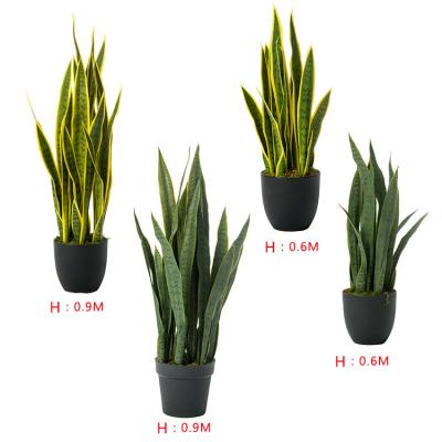 China Environmental Friendly The New Listing Decorative Tree Artificial Plant Sansevieria trifasciata PU PEVA look touch real indoor outdoor home decor for sale