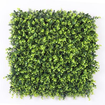 China Natural Touch LFL  eucalyptus flower artificial boxwood panel  home garden decor UV- protected factory wholesale green wall plant wall decor for sale