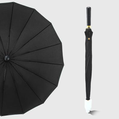 China Luxury Classical 24 Bone Long Handle Business Umbrella for Men Vintage Automatic Straight Reinforced Umbrella For Holiday Birthday Gift for sale