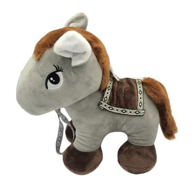 China Kids Gift OEM ODM Low Moq Custom Logo Plush Dolls Stuffed Animal Custom Soft Toys Grey Horse Plush Toy for sale