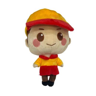 China Kids Gift Professional high quality wholesale customized cute pizza shop doll plush cartoon doll girl baby toy for sale