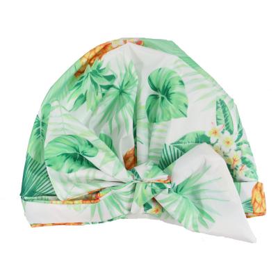 China Wholesale New Design Comfortable Women Fashion Stylish Printed Sleep Hats Hair Wrap Satin Hoods for sale