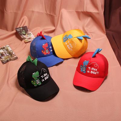 China breathable & Children's Hat Mesh Small Dinosaur Colorful Hats Wholesale Waterproof Kids Cute Baseball Cap for sale