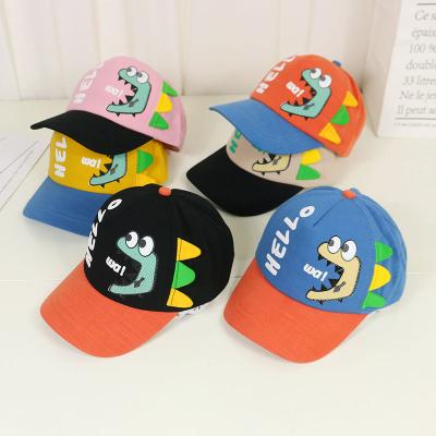 China JOINT Wholesale Kids Cute Dinosaur Embroidery Sports Hat Cotton Baseball Cap For Boys And Girls for sale