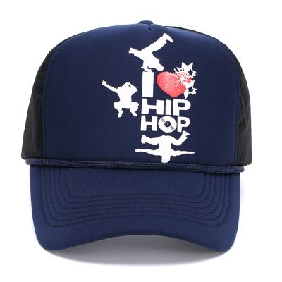 China JOINT Hot Sale 5 Panels Customized Plastic Closure Embroidered Sponge Net Cap for sale