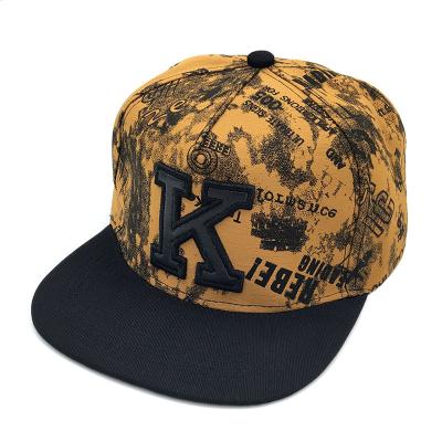 China breathable & Wholesale Waterproof Snapback Covers K Letter Weed Hats Hip Hop Baseball Cap Cotton Unisex Baseball Cap for sale