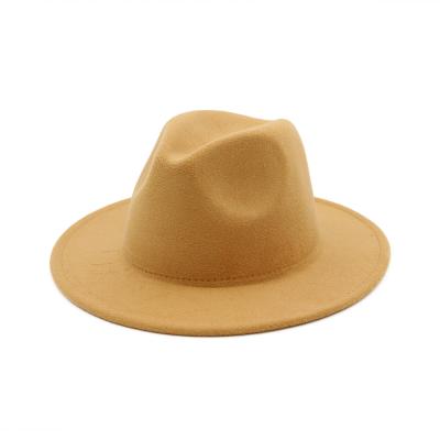 China Wide Brim Jazz Felted Hat Hats Felt Hats Woolen Women Wide Brim New Image Manufacturing Hot Sale Design for sale