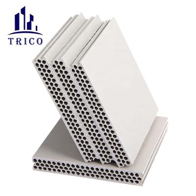 China Hebei TRICO Construction Formwork Material Reusable Plastic PVC Slab Formwork Board PP Hollow Plastic Formwork Shuttering Sheet en venta