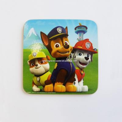 China Sustainable wood coaster with UV finish / cork backed coaster / MDF coaster for sale