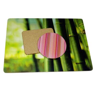 China Eco-Friendly Material Set Of Sustainable Coaster And Place Mat for sale