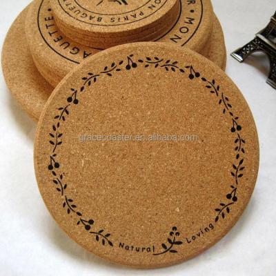 China Viable Round Cork Pot Mat Stopper Hot Pad Cork Pot Tripod for sale