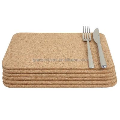 China Large Viable Cork Rectangle Table Mat for sale