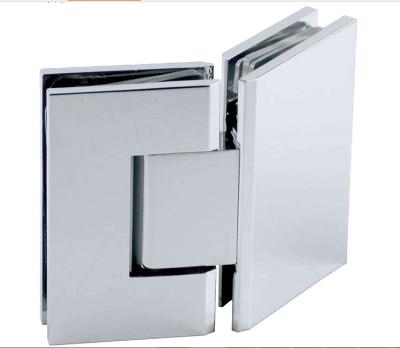 China Easy To Install And Durable 135 Degree Copper Glass Bathroom Double Side Clamps for sale