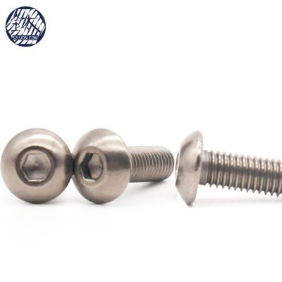 China Gr2 Gr5 3mm 4mm 5mm Titanium Hex Socket Metric Pan Head Screws for sale