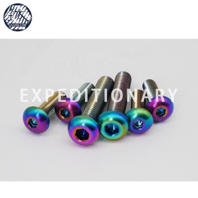 China Pan Anodized Rainbow Color Titanium Pan Head Screw M5 for sale