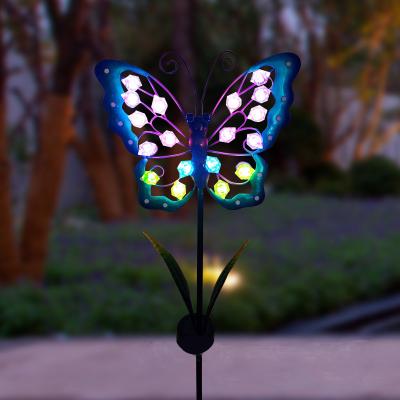 China New Design Metal Butterfly Modern Waterproof Garden Decoration Solar Instant Light Outdoor Garden Ornament for sale