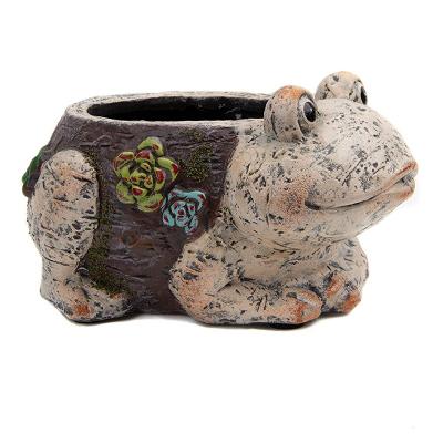 China Europe Amazon Best Selling Frog Outdoor Decorative Ceramic Pot For Garden Ornament Succelent Planter Potted Plant Pots Ceramic for sale