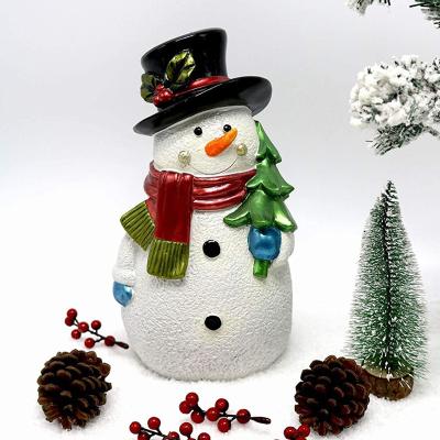 China 2021 Hot Sale Resin Christmas Decor Christmas Supplies Snowman Home Decor Resin Ornaments for sale