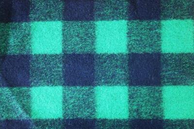 China Deep Green Tartan Material Check Wool Fabric For Winter Overcoat for sale