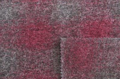 China Garnet Jacquard Knitting Check Wool Fabric For Fashion Garment 148 CM Width for sale