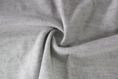 China European Favourite Light Grey Double Weave Fabric , Reversible Heavy Woven Wool Fabric for sale